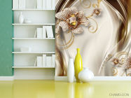 Фотошпалери Золоті брошки 3д - 3