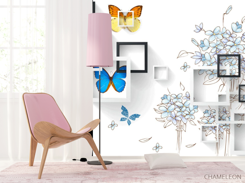 Фотошпалери 3д малюнок з геометрією - 4