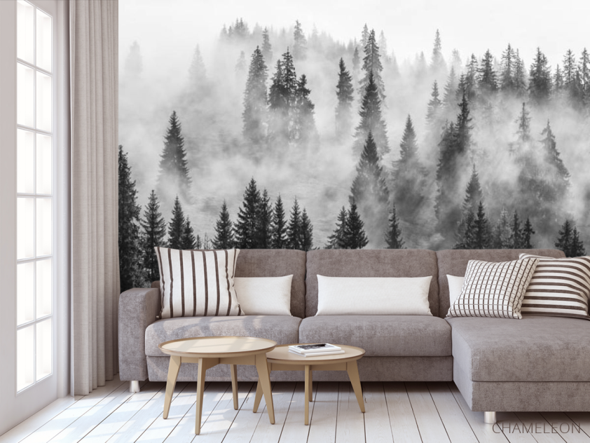 Фотообои Туманные ели - 3