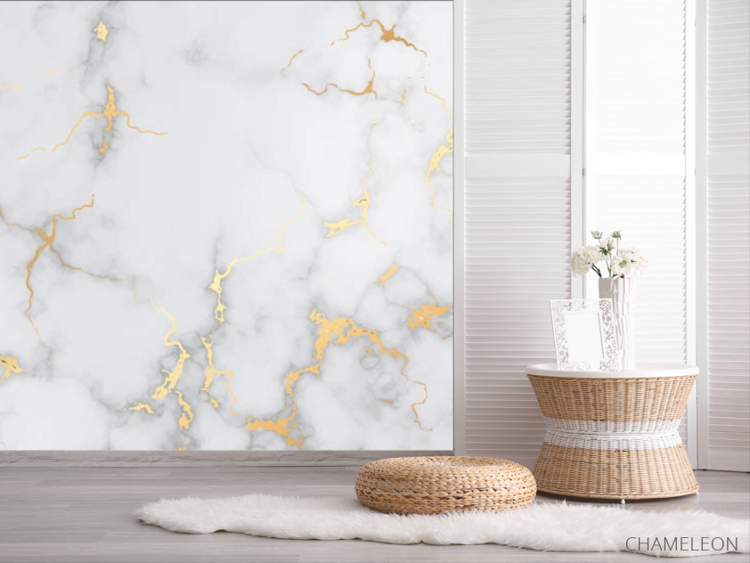Фотошпалери мармур з золотими прожилками - 2