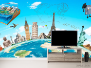 Фотообои Путешествие для кабинет английского - 2