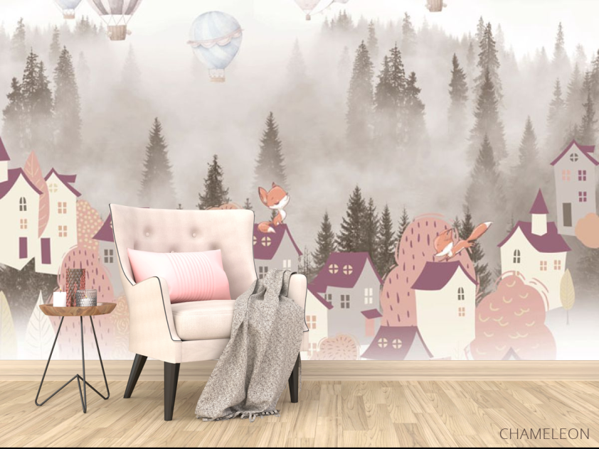 Фотообои Домики на лесной опушке - 4