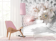 Фотошпалери 3D лілії в тунелі - 4