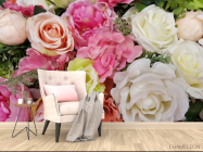 Фотообои цветы из ткани - 4