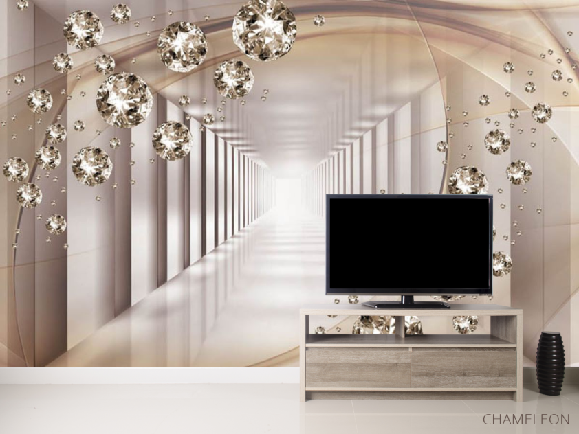 Фотообои 3д тонель с камнями - 2