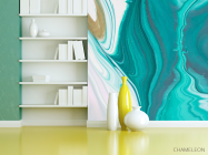 Фотошпалери Бірюза Fluid art - 3