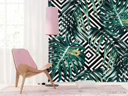 Фотошпалери ромби і листя - 4