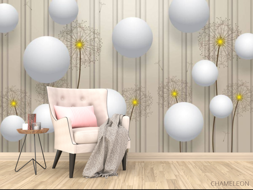Фотообои 3D одуванчики - 4