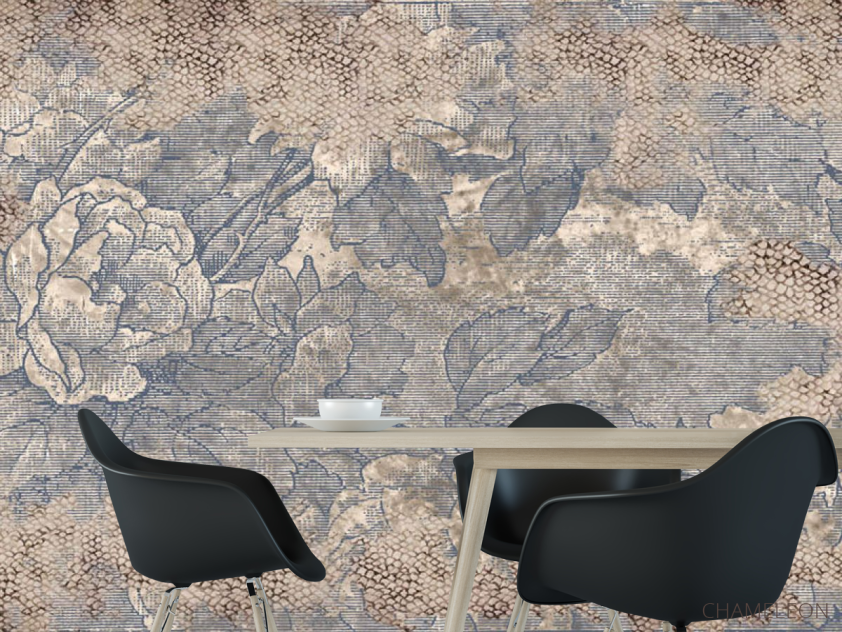 Шпалери Дизайнерські квіти та візерунки - 1