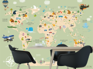 Шпалери в дитячу Карта - 1