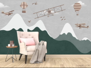Фотообои Горы и самолётики - 4