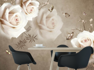 Фотошпалери троянди на коричневому тлі - 1