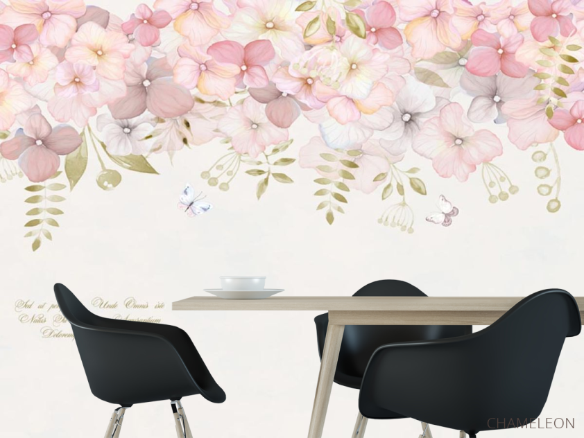 Фотошпалери ніжні Рожеві квіти - 1