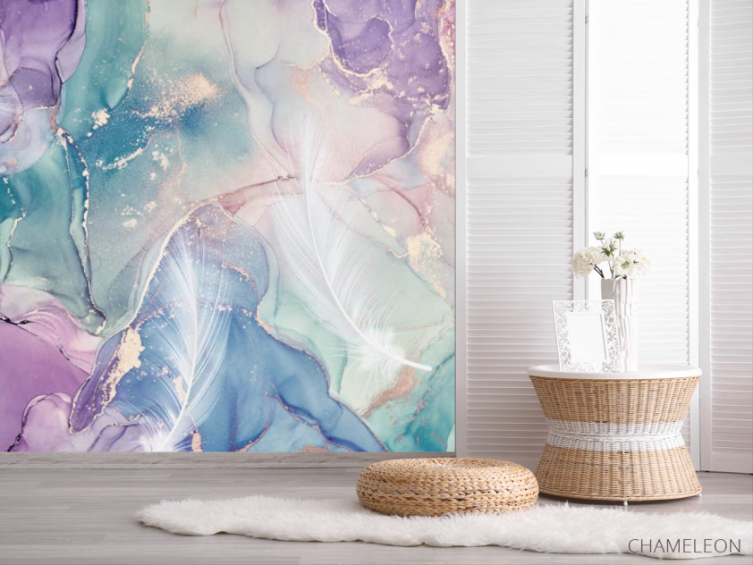 Фотошпалери флюїд з пір'я - 2