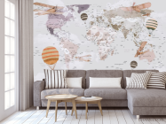 Фотообои Бежевая карта детская - 3
