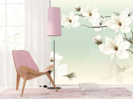 Фотошпалери Магнолії на зеленому фоні - 4