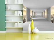 Фотошпалери Тонель з містом - 3