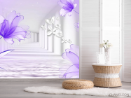 Фотошпалери квіти на тлі тунелю - 2