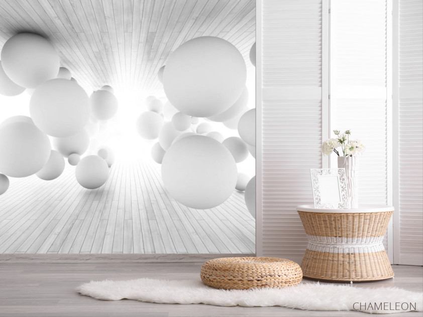 Фотошпалери Кулі сірі 3д об'єм - 2