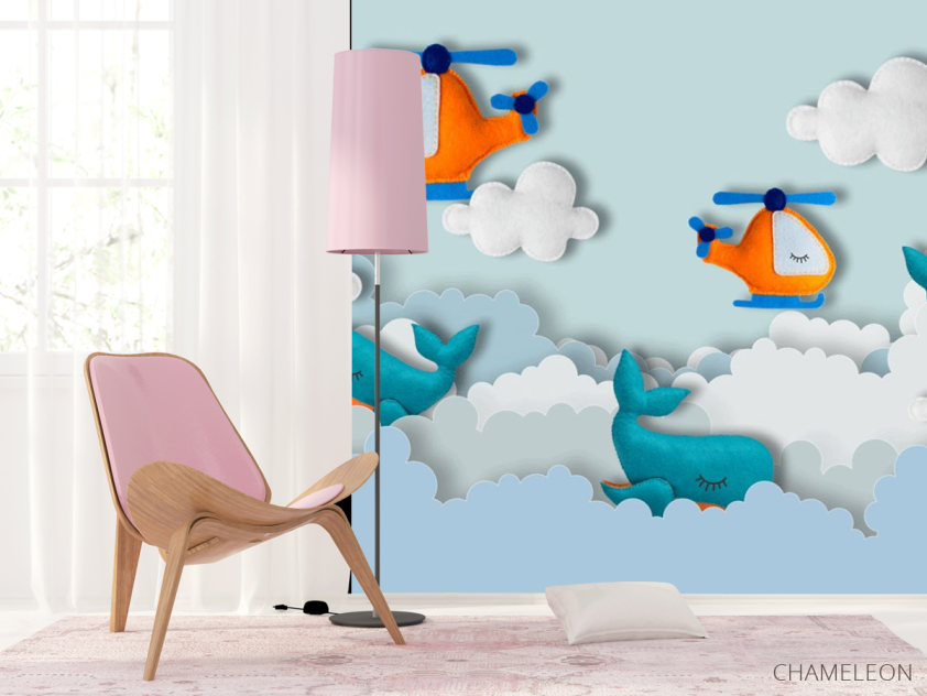 Фотошпалери Фетрові вертолетік - 4