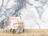 Фотообои Мрамор в голубом оттенке - 4