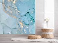 Фотошпалери Блакитний Fluid art - 2