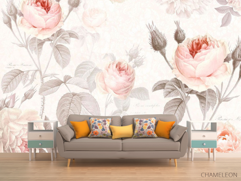 Фотообои Цветы пастель - 1