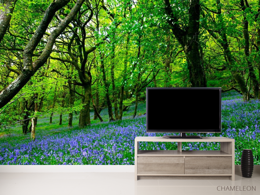 Фотообои Между деревьями цветы - 2