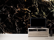 Фотообои Чёрный мрамор с золотом - 2