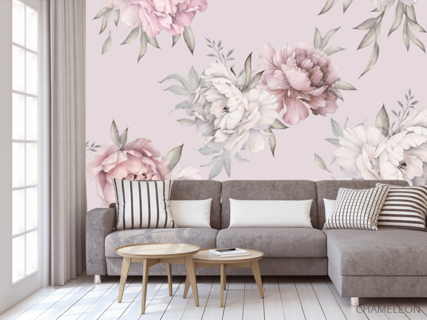 Фотообои Аквварельные пионы - 3