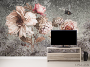 Фотообои Винтажные коричневые цветы - 2