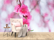 Фотообои Цветущее весной розовым дерево - 4