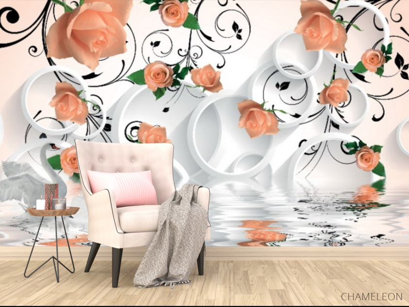 Фотообои 3D розы - 4