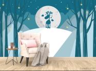 Фотообои Олень и деревья - 4