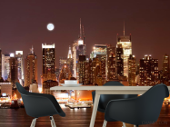 Фотошпалери Нічний причал, будинки NY - 1