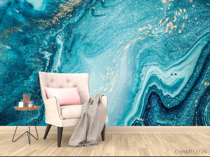 Фотообои Fluid Art бирюза - 4