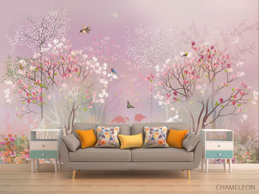 Фотообои Розовый лес - 1