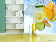 Фотошпалери цитрусові у воді - 3