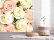 Фотошпалери Білі та кремові троянди - 2