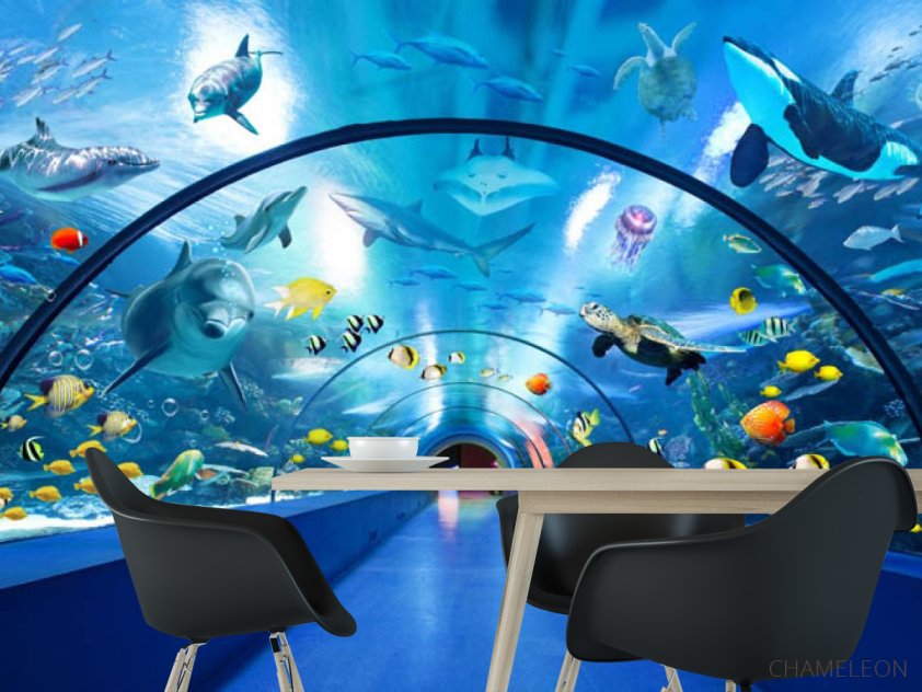 Фотошпалери великий акваріум - 1