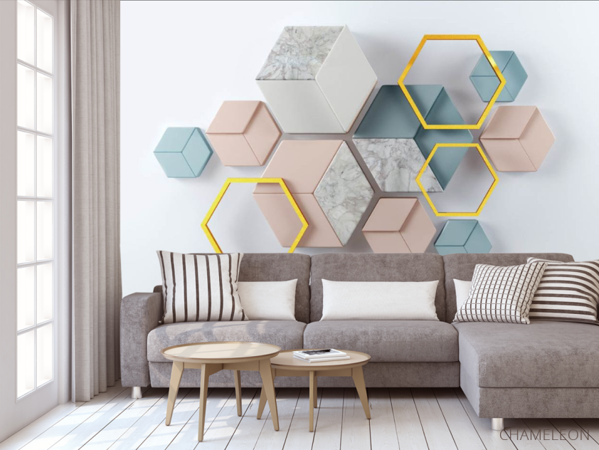 Фотообои 3д, геометрия - 3