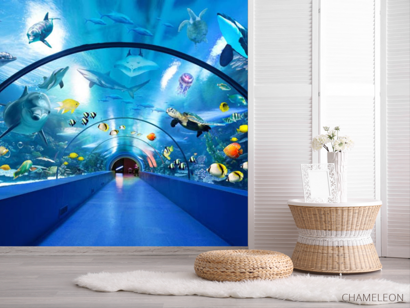 Фотошпалери великий акваріум - 2