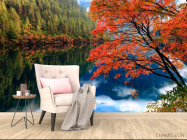 Фотообои Отражение, лес, вода - 4