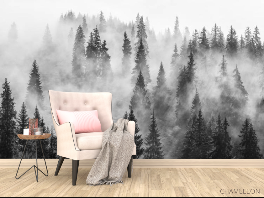 Фотообои Туманные ели - 4