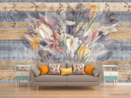 Фотообои Крокус на геометрическом фоне - 1