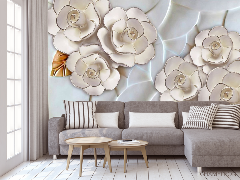 Фотообои Фарфоровые белые цветы - 3