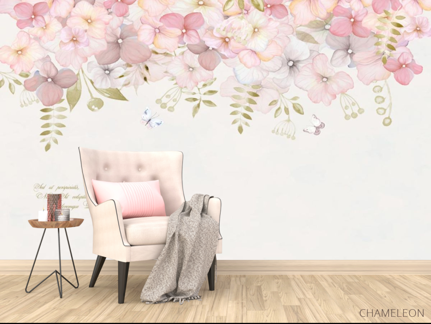 Фотообои Розовые нежные цветы - 4