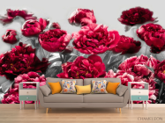 Фотообои Бордовые пионы - 1