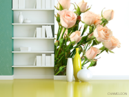 Фотошпалери Бежево-білі троянди - 3