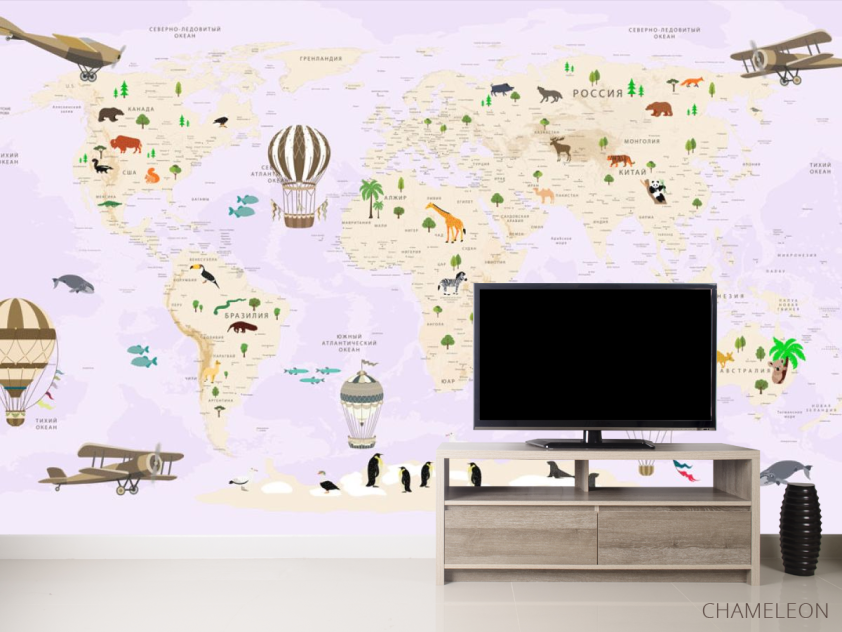 Фотообои Карта в детскую - 2